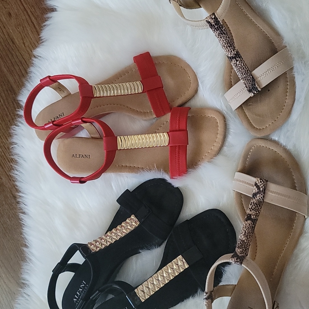 3 pairs of Alfani sandals Size 10